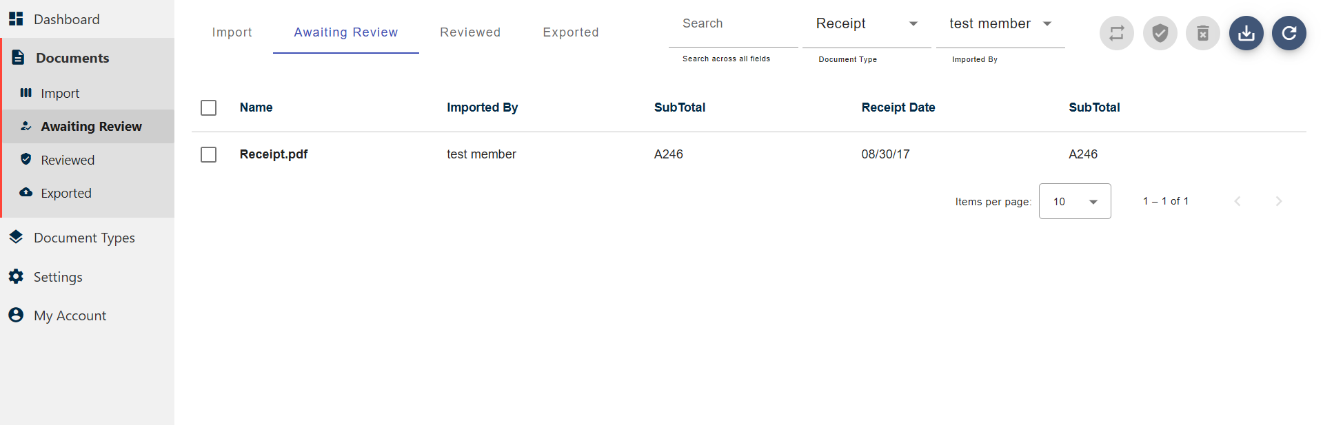 awaiting review grid